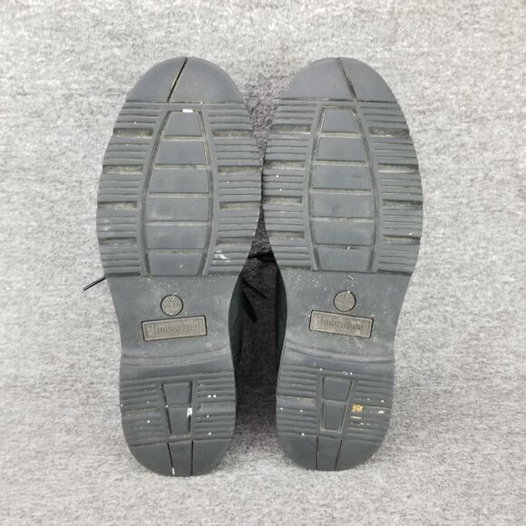 ✅Mens 8.5M VTG Timberland Black Leather Work Oxford Shoes Chunky Sole Y2K - Picture 3 of 10